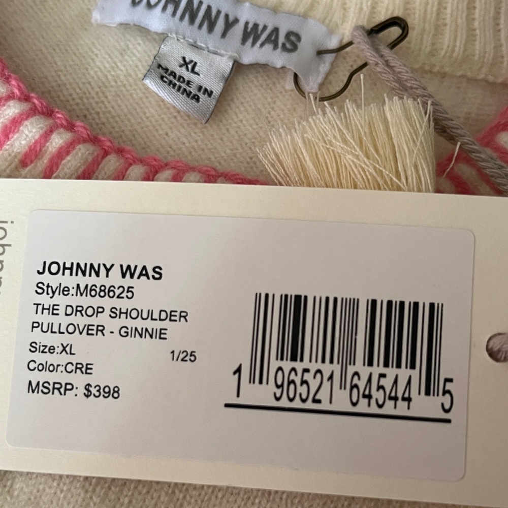 $398 Johnny Was HOST PICK !!! THE DROP SHOULDER PULLOVER GINNIE Sweater XL - Picture 2 of 6